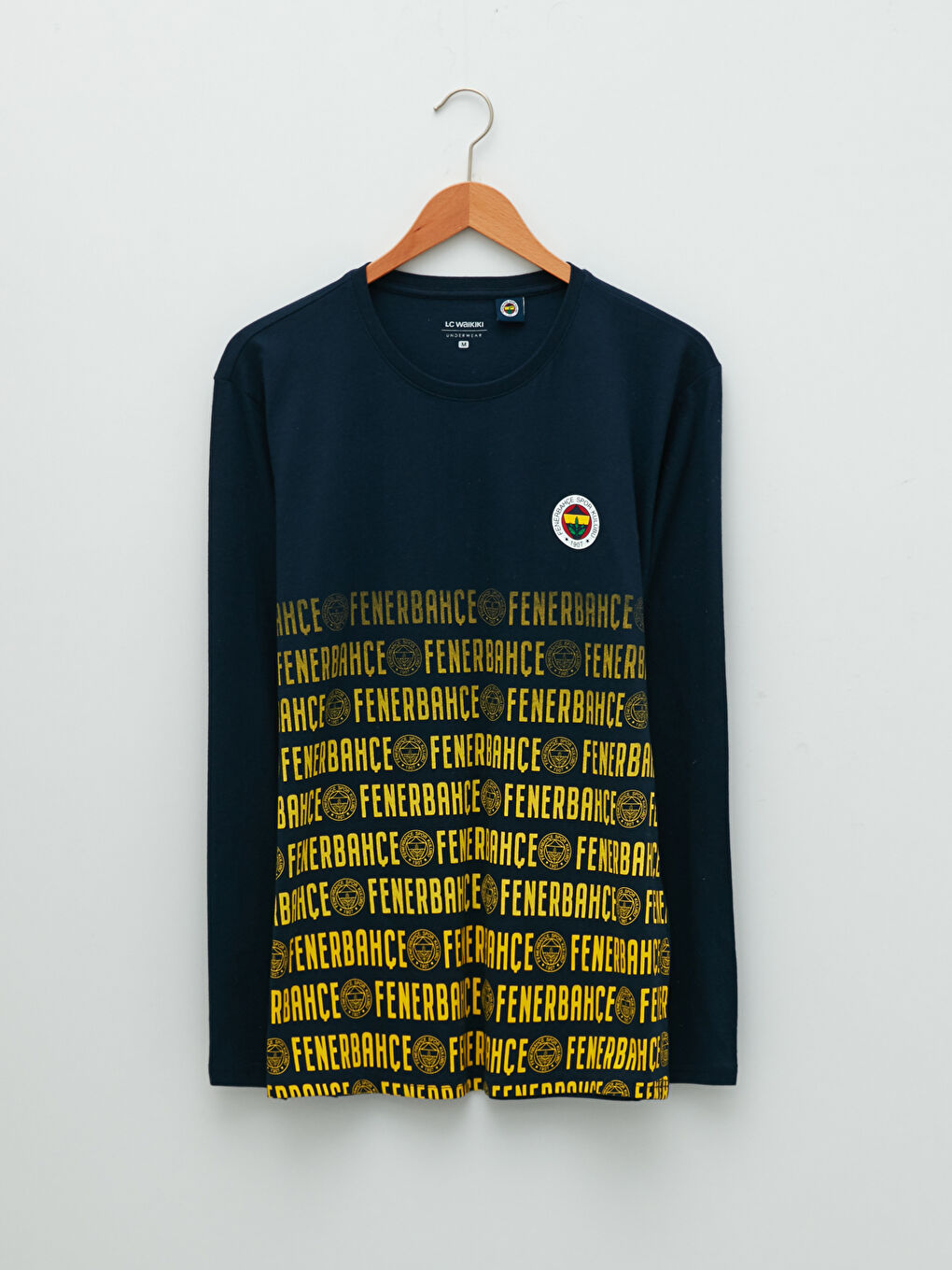 Gri Standart Kalıp Fenerbahçe Baskılı Erkek Taraftar Pijama Takımı-5