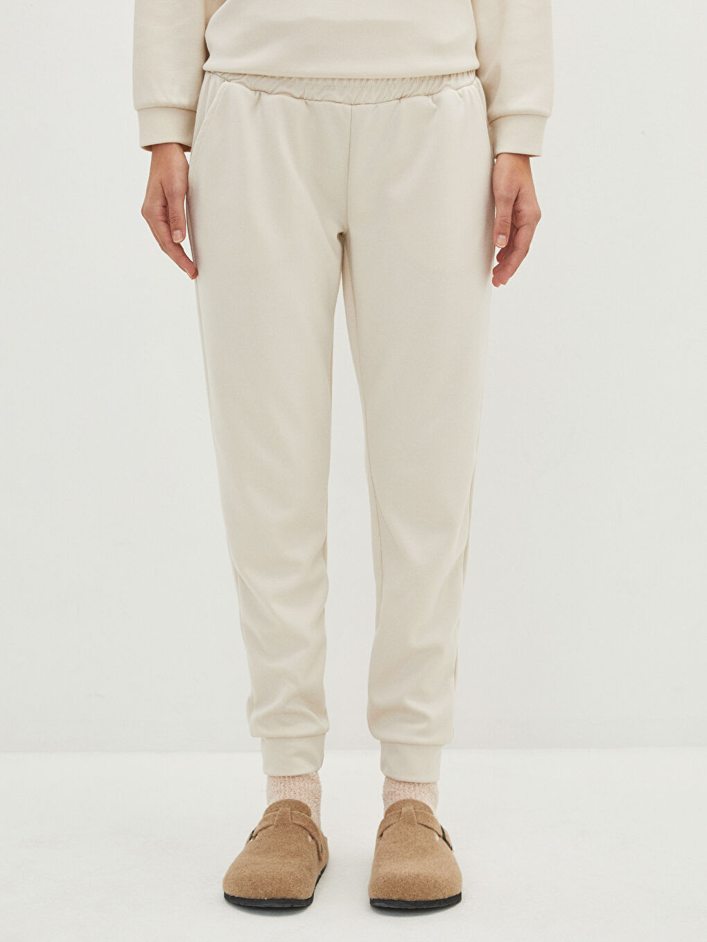 LCW DREAM Elastic Waist Regular Pocket Detailed Women's Pajama Bottoms -W1EP55Z8-FVU