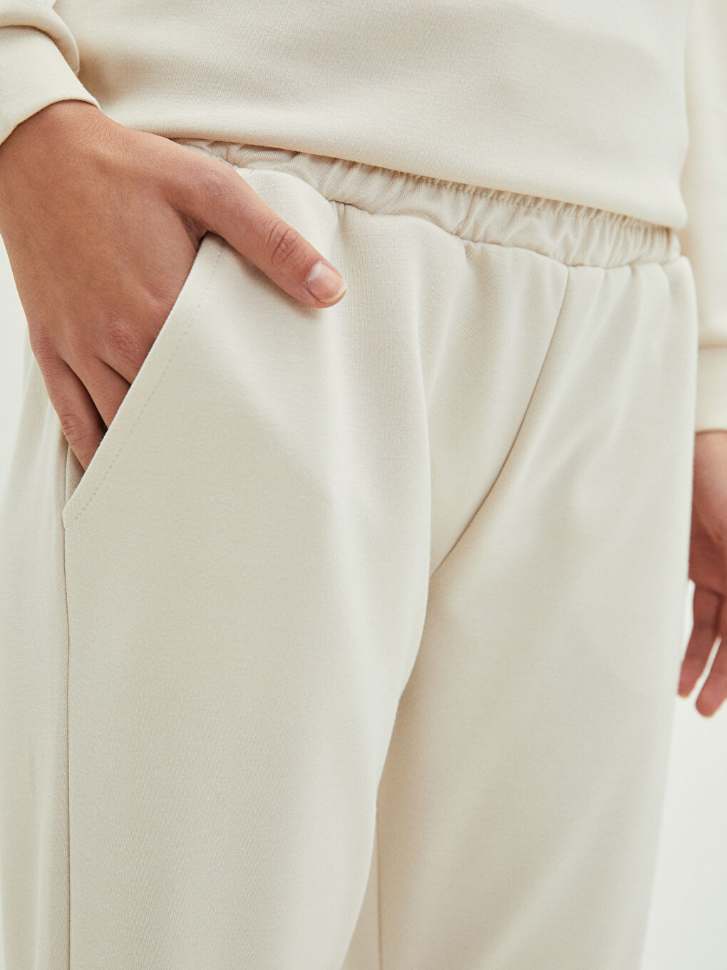 LCW DREAM Elastic Waist Regular Pocket Detailed Women's Pajama Bottoms -W1EP55Z8-FVU