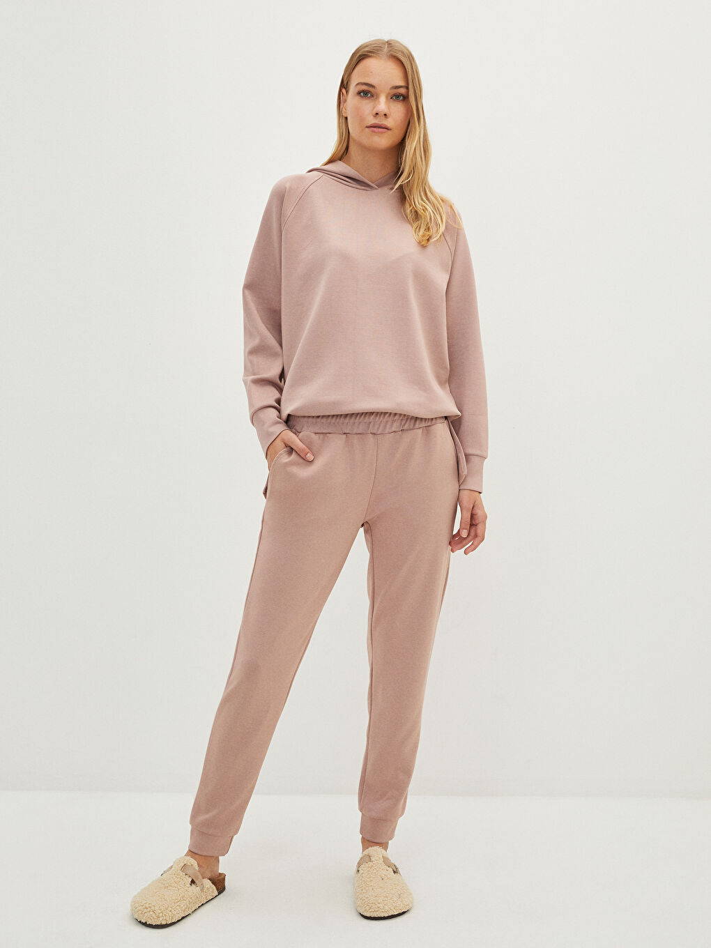 Pantaloni de Pijama pentru Femei cu Talie Elastică, Croială Regulară și Buzunare