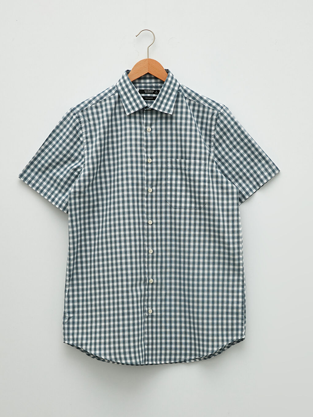Regular Fit Long Sleeve Plaid Poplin Men's Shirt -W1EP97Z8-LME