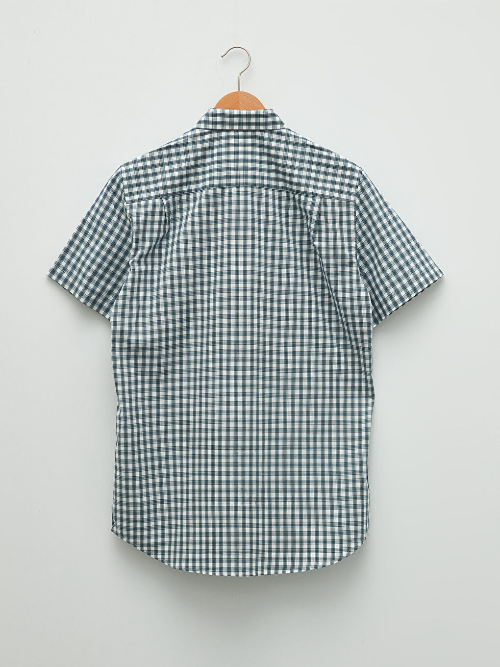 Regular Fit Long Sleeve Plaid Poplin Men's Shirt -W1EP97Z8-LME