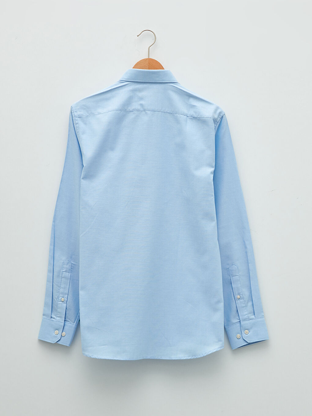 Slim Fit Long Sleeve Oxford Men's Shirt-6