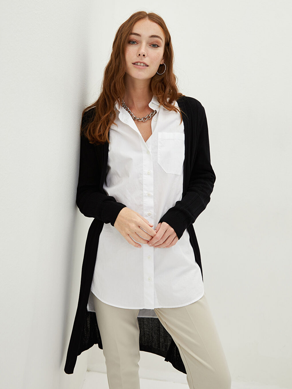 V Neck Women's Knitwear Cardigan-2