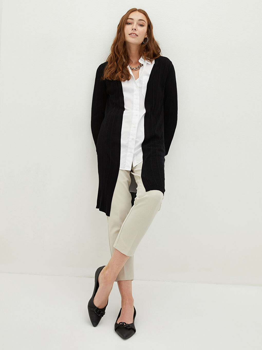 V Neck Women's Knitwear Cardigan-1