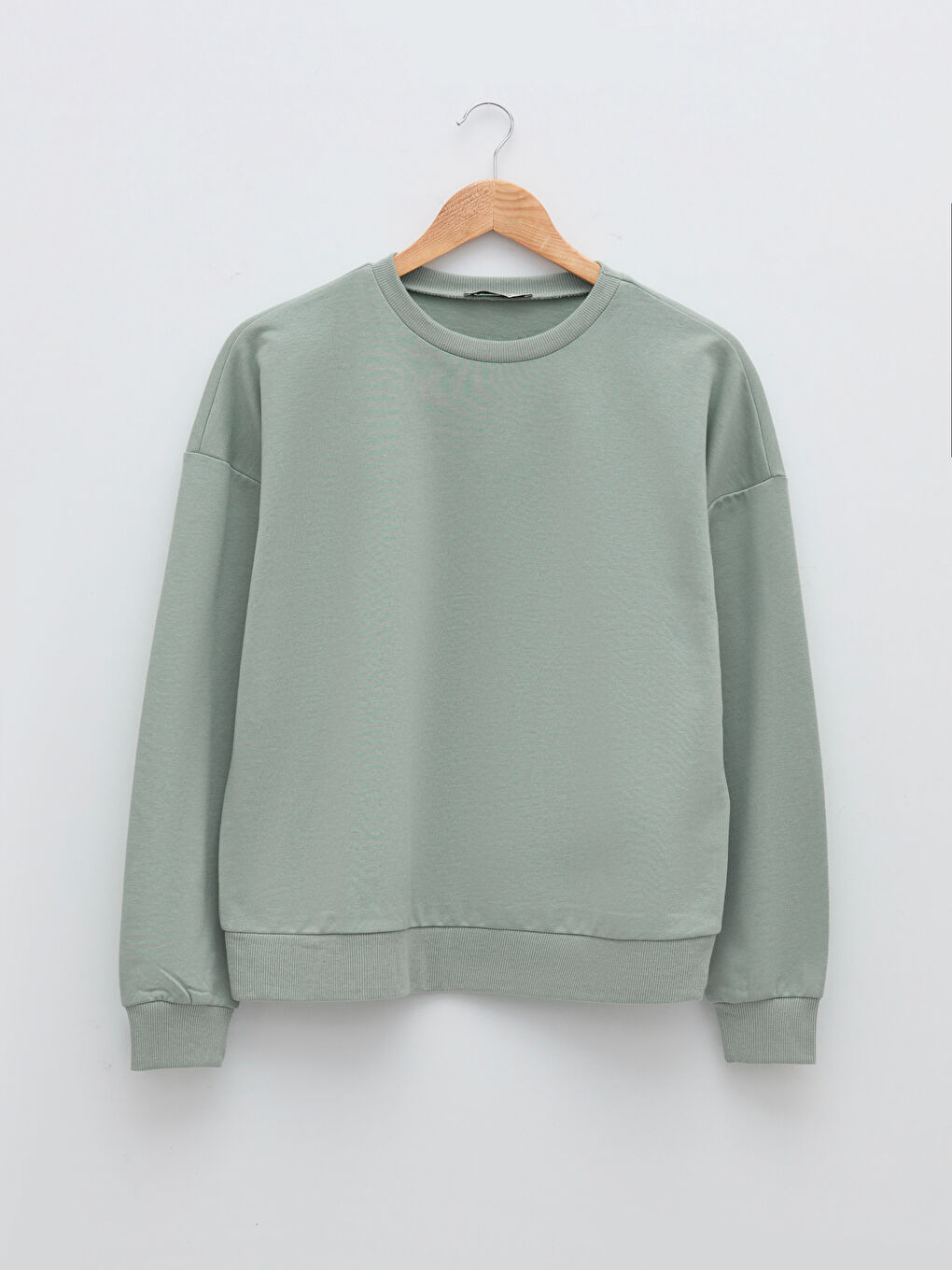LCW Vision Rundhalsausschnitt Schlicht Langarm Damen-Sweatshirt -W1ER79Z8-GKG