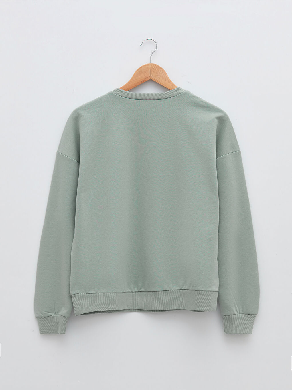 LCW Vision Rundhalsausschnitt Schlicht Langarm Damen-Sweatshirt -W1ER79Z8-GKG