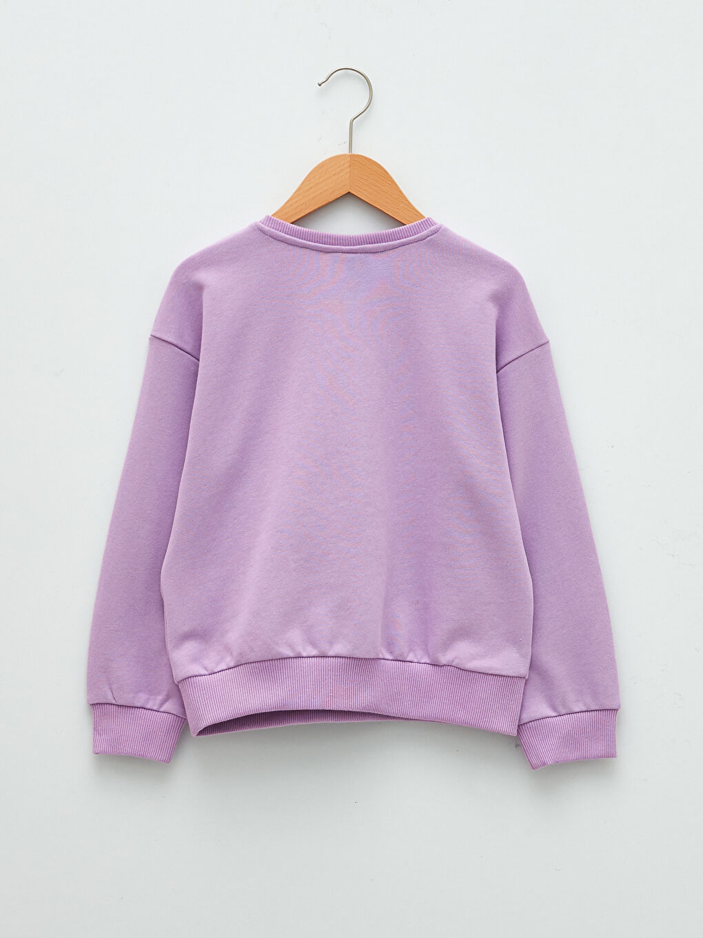 كنزة رياضية برقبة دائرية مطبوعة بأكمام طويلة للبنات-1