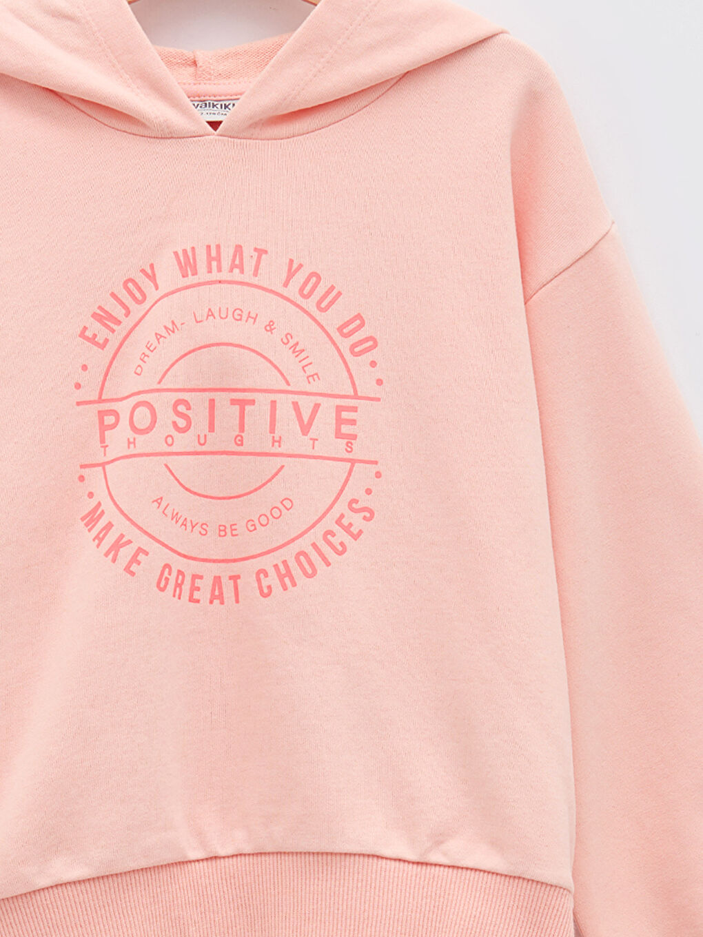 Hooded Printed Long Sleeve Girls' Sweatshirt-2