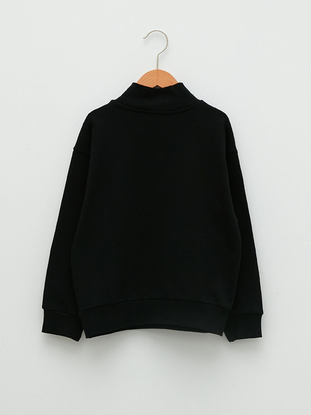 High Neck Letter Printed Long Sleeve Girls' Sweatshirt-1