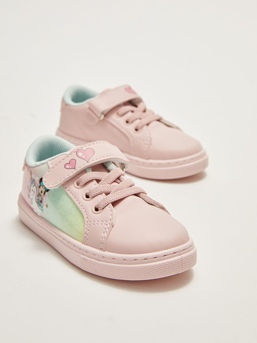 Pembe Minnie Mouse Lisanslı Bağcık ve Cırt Cırtlı Kız Bebek Spor Ayakkabı-2