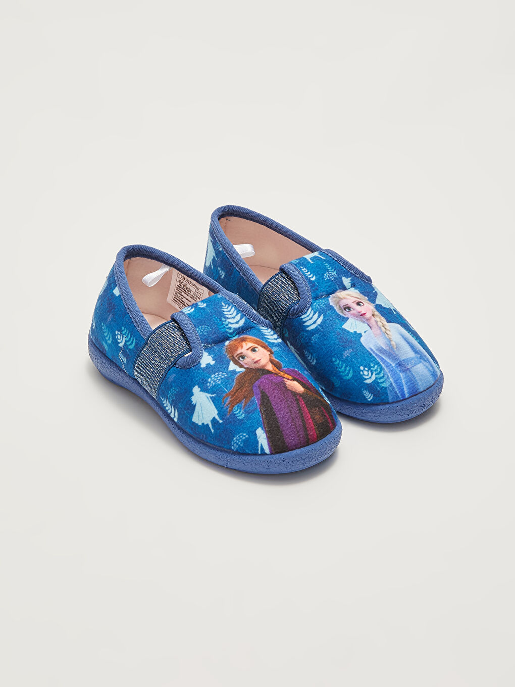 Lacivert Frozen Lisanslı Lastikli Sıcak Astarlı Kız Çocuk Panduf