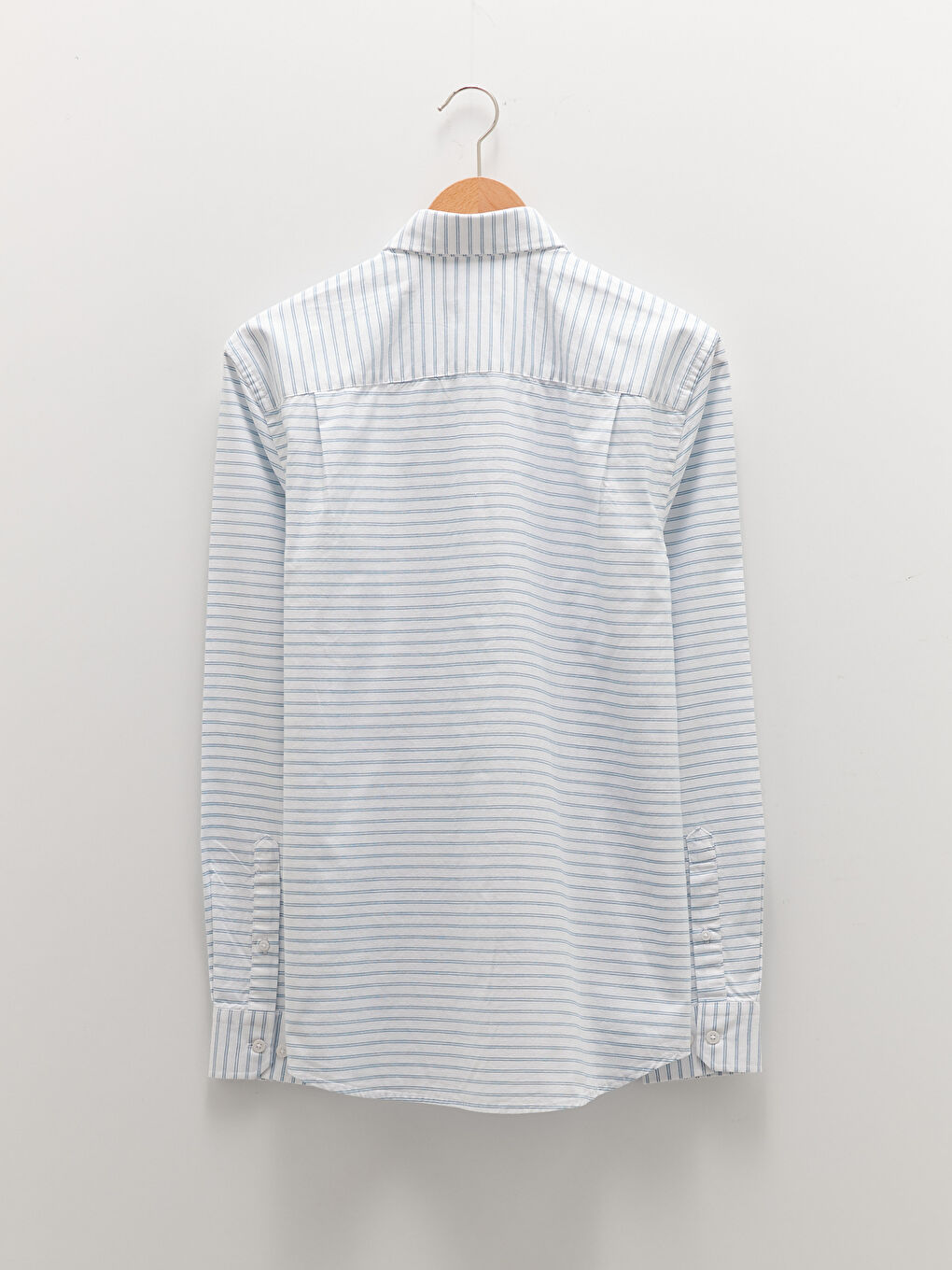 قميص قطني بأكمام طويلة بقصة عادية للرجال-6