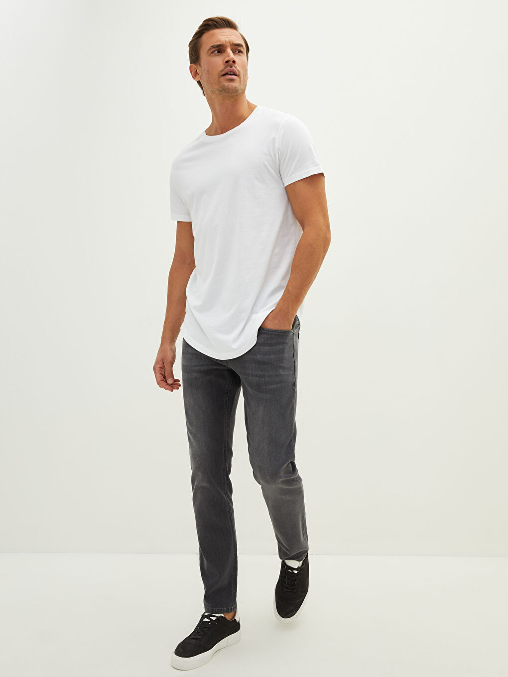 Gri 750 Slim Fit Erkek Jean Pantolon