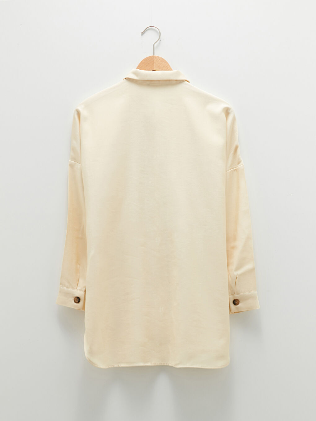 LCW Vision Front Button Closure Plain Long Sleeved Women's Shirt -W1EU15Z8-FPT