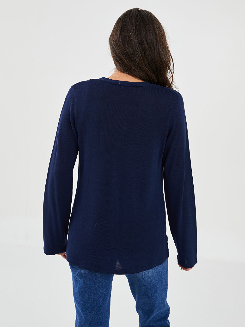 LCW Grace V-Neck Patterned Long Sleeve Viscose Women's Cardigan -W1EU16Z8-E1J