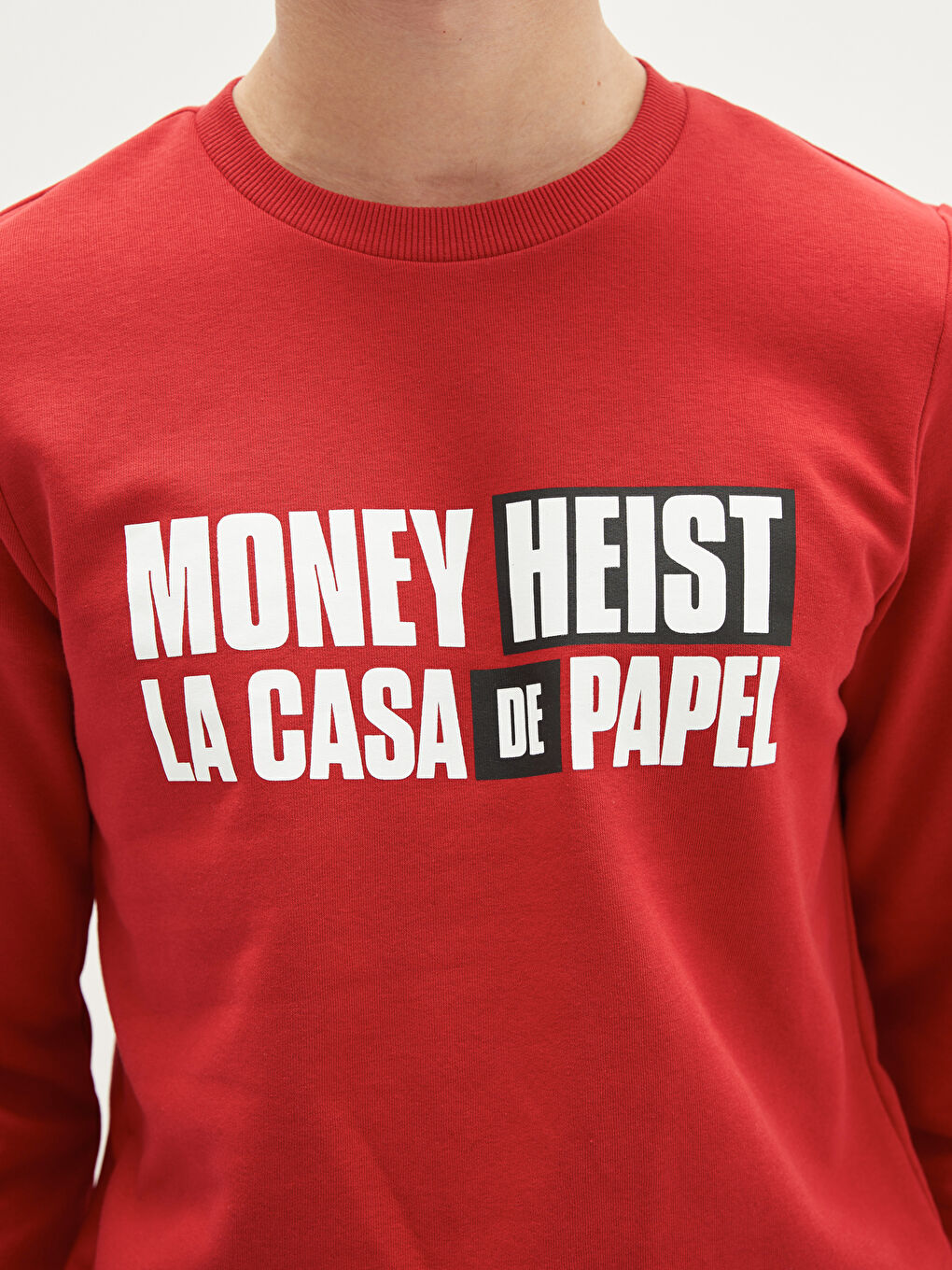 Sweat-shirt Épais à Manches Longues Imprimé La Casa De Papel pour Hommes Col Rond-3
