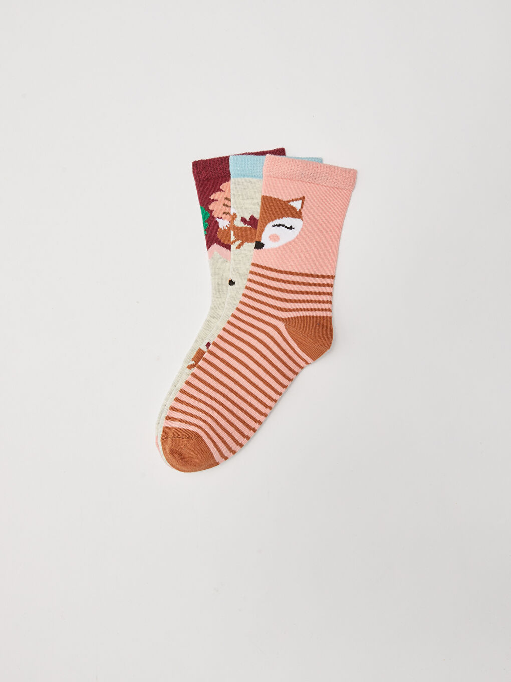 Patterned Girls' Ankle Socks 3-pack