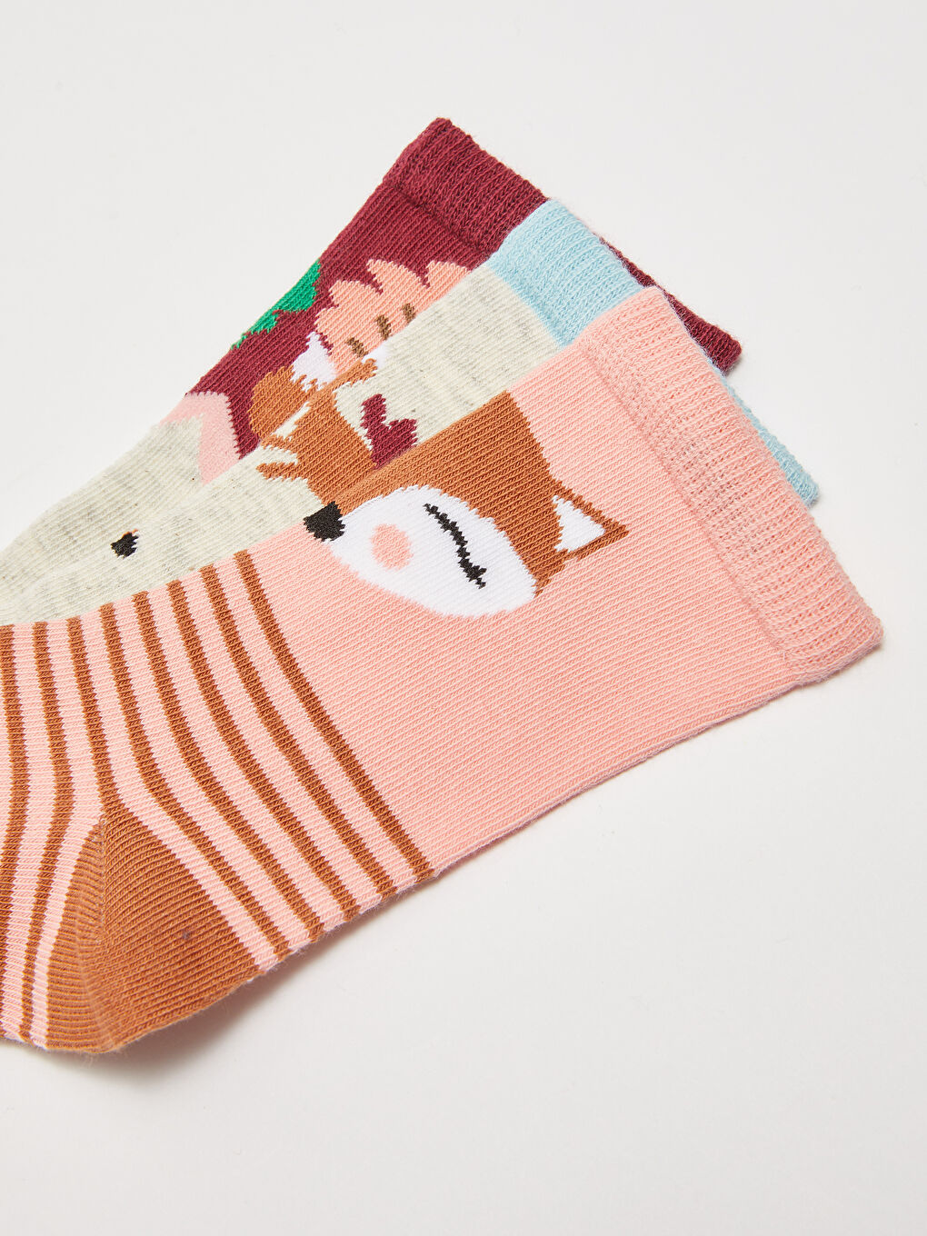 Patterned Girls' Ankle Socks 3-pack-2