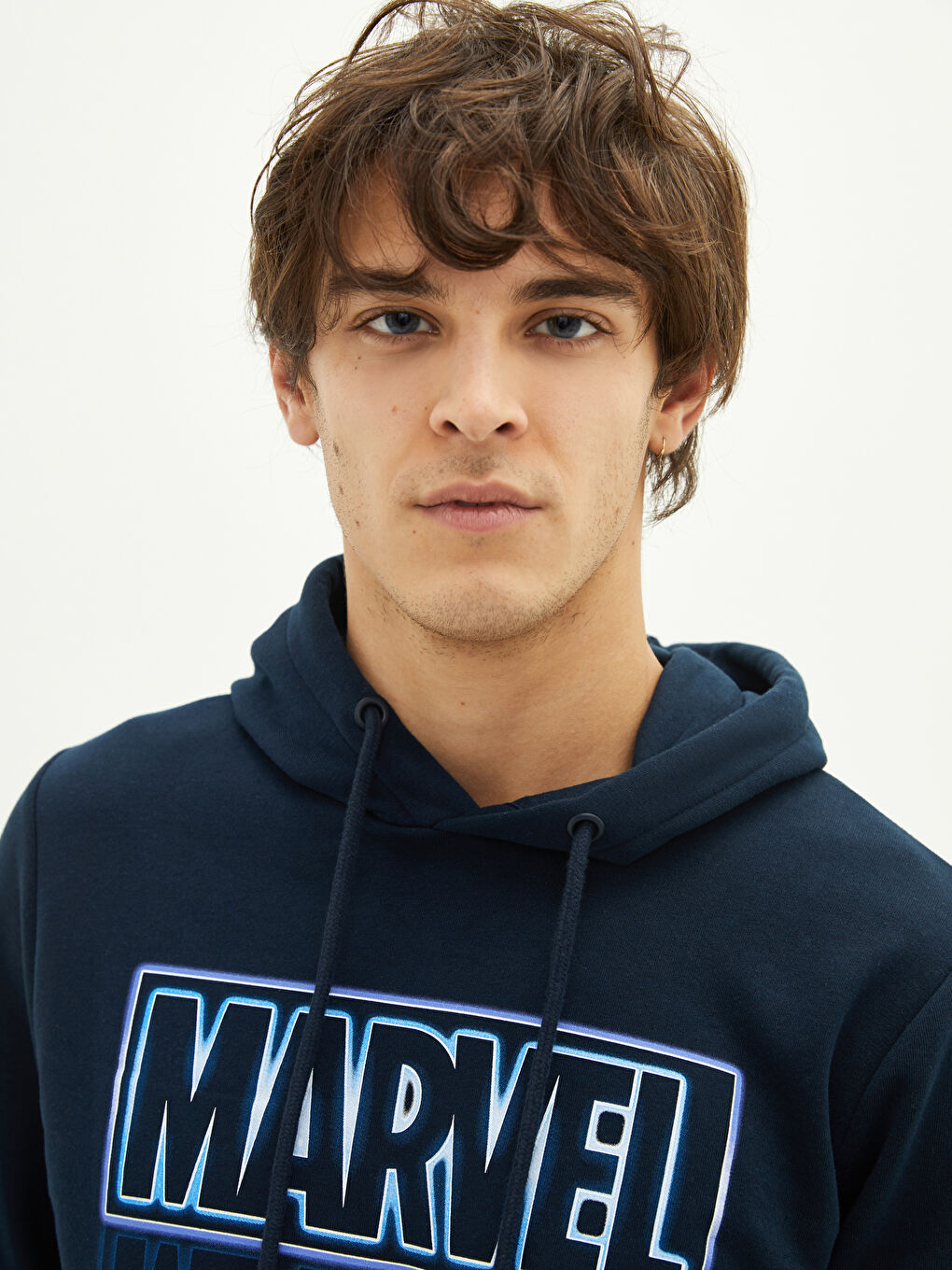 Long Sleeve Marvel Printed Thick Men's Thick Hoodie -W1EU78Z8-JYM