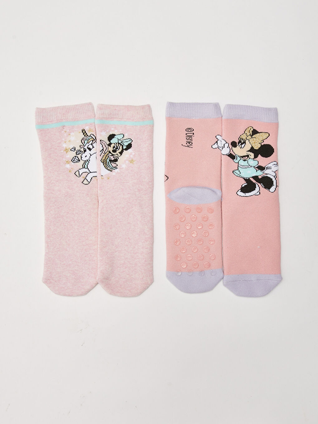 LCW Kids Minnie-Maus-Gemusterte Socken für Mädchen 2er-Pack -W1EU79Z4-J3R