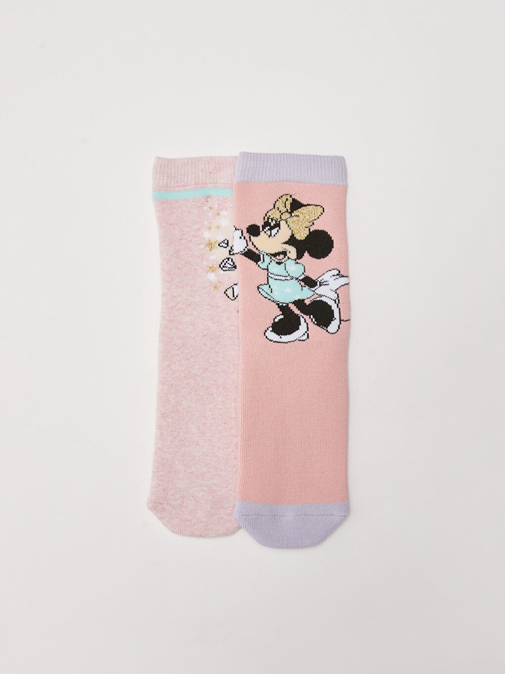 LCW Kids Minnie-Maus-Gemusterte Socken für Mädchen 2er-Pack -W1EU79Z4-J3R