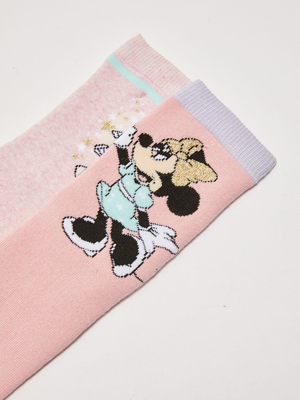 LCW Kids Minnie-Maus-Gemusterte Socken für Mädchen 2er-Pack -W1EU79Z4-J3R