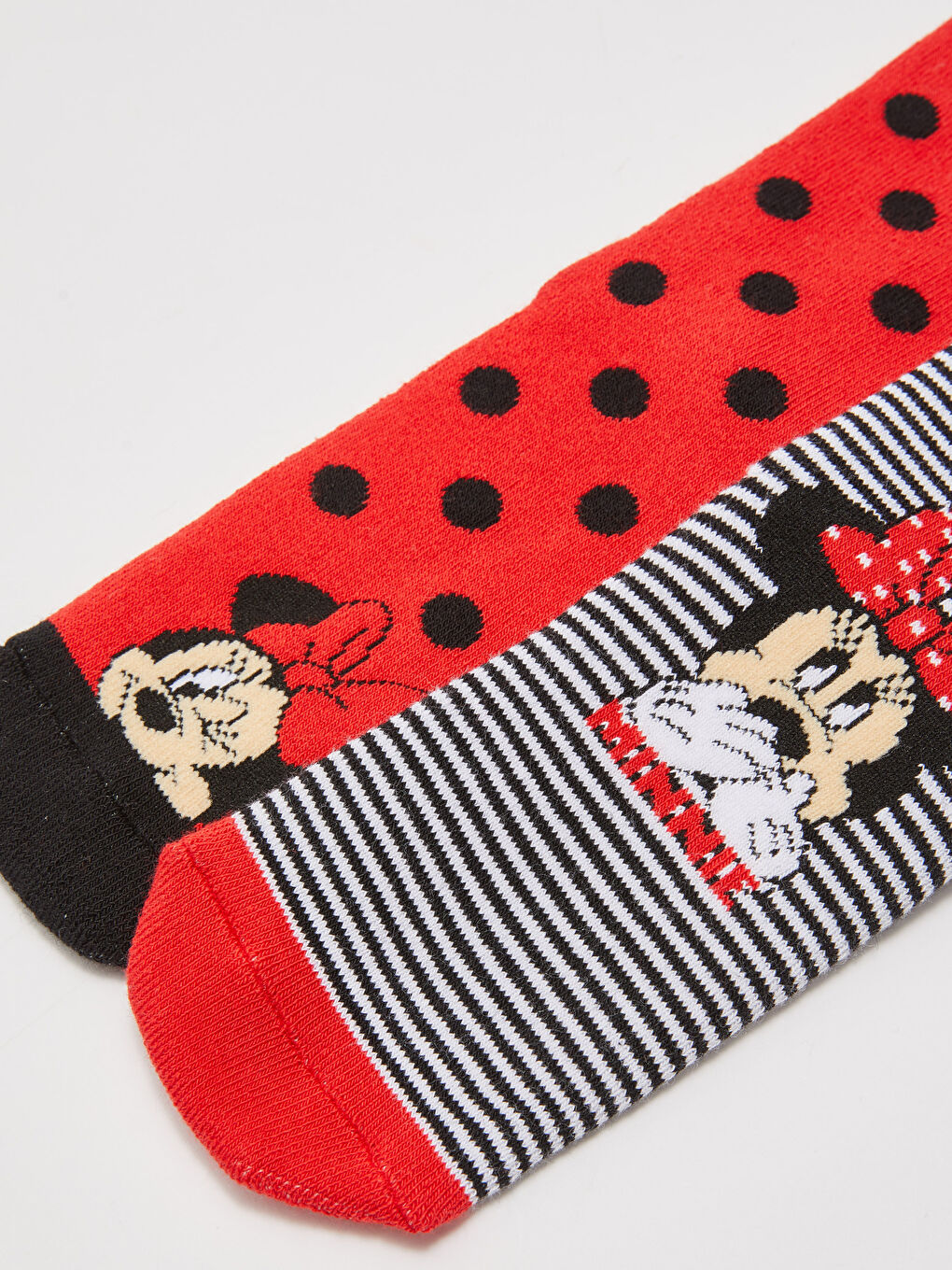 Minnie Mouse Patterned Girls' Socks 2 Pack-3