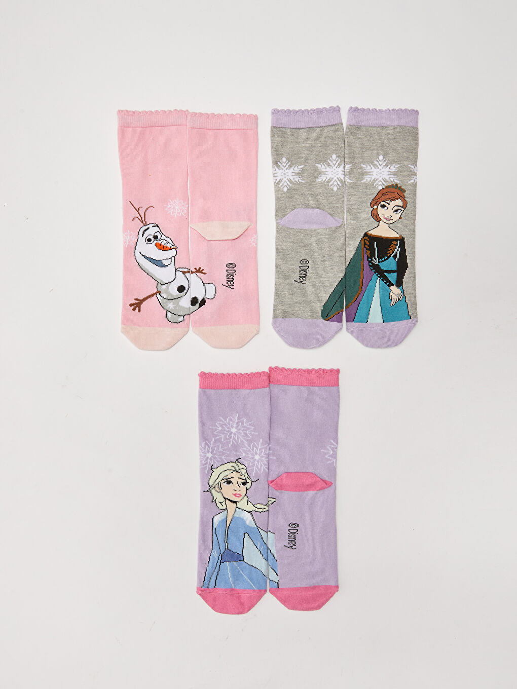 Шкарпетки для дівчат з принтом Frozen, 3 штуки в упаковці