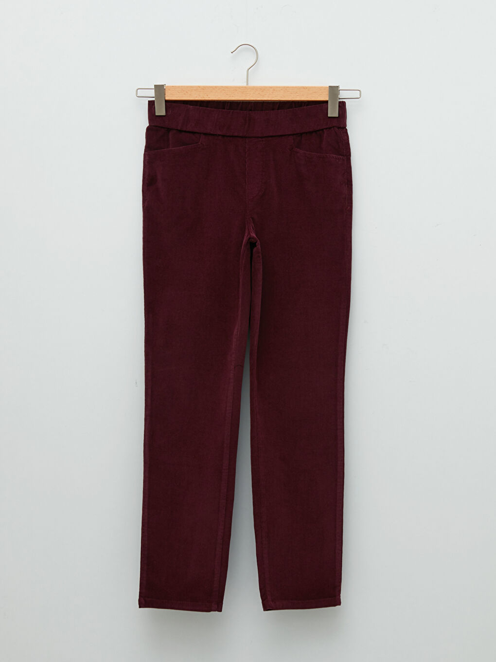 Samt-Hose für Damen mit Schlanker Passform und Elastischem Bund-6