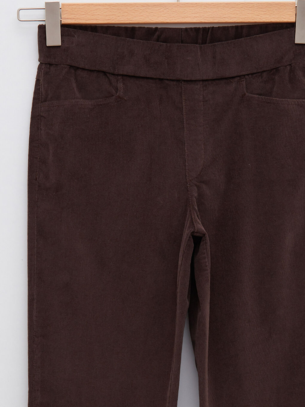 Pantalon Slim Fit en Velours pour Femmes avec Taille Élastique-7