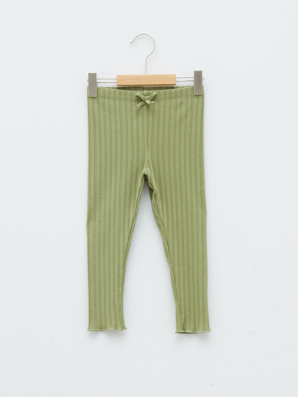 Yeşil Beli Lastikli Basic Kız Bebek Tayt