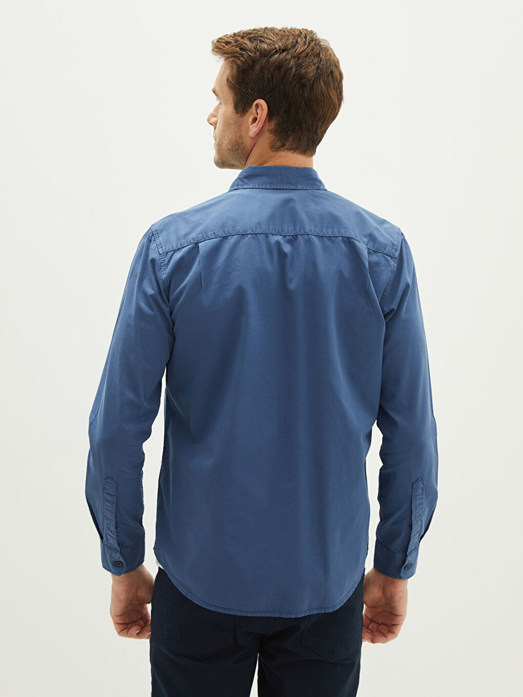 Regular Fit Long Sleeve Gabardine Men's Shirt-4