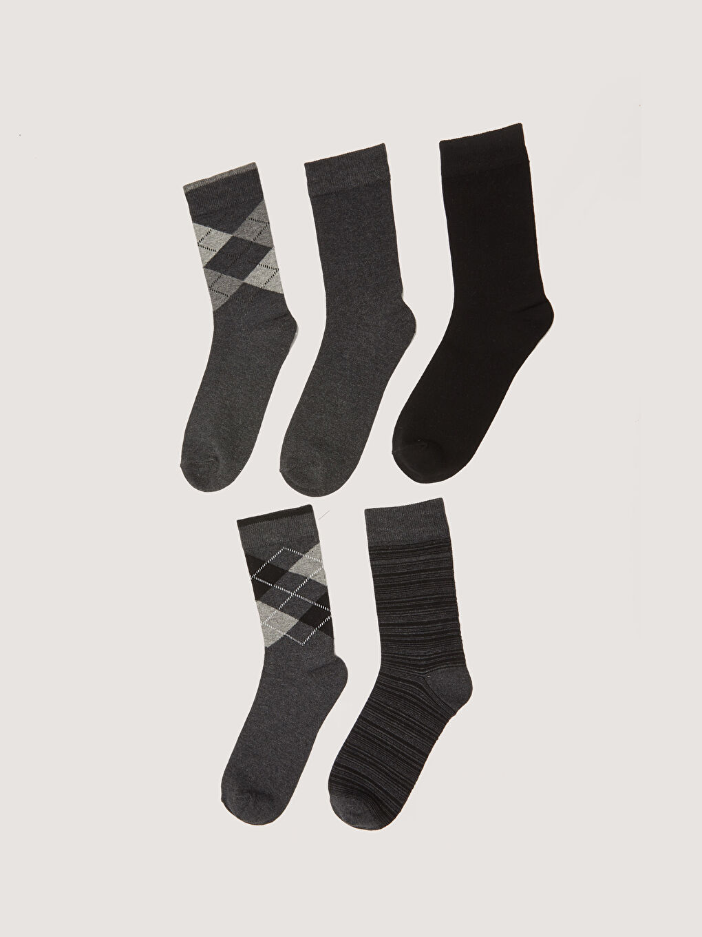Karışık Desenli Erkek Soket Çorap 5'li-1