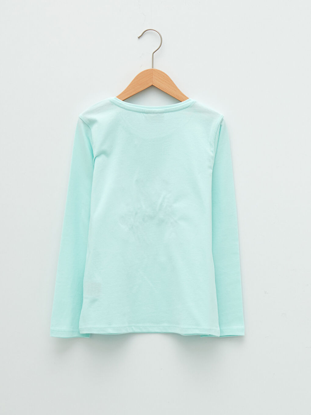 Crew Neck Printed Double Sided Sequined Long Sleeve Girls T-Shirt-3