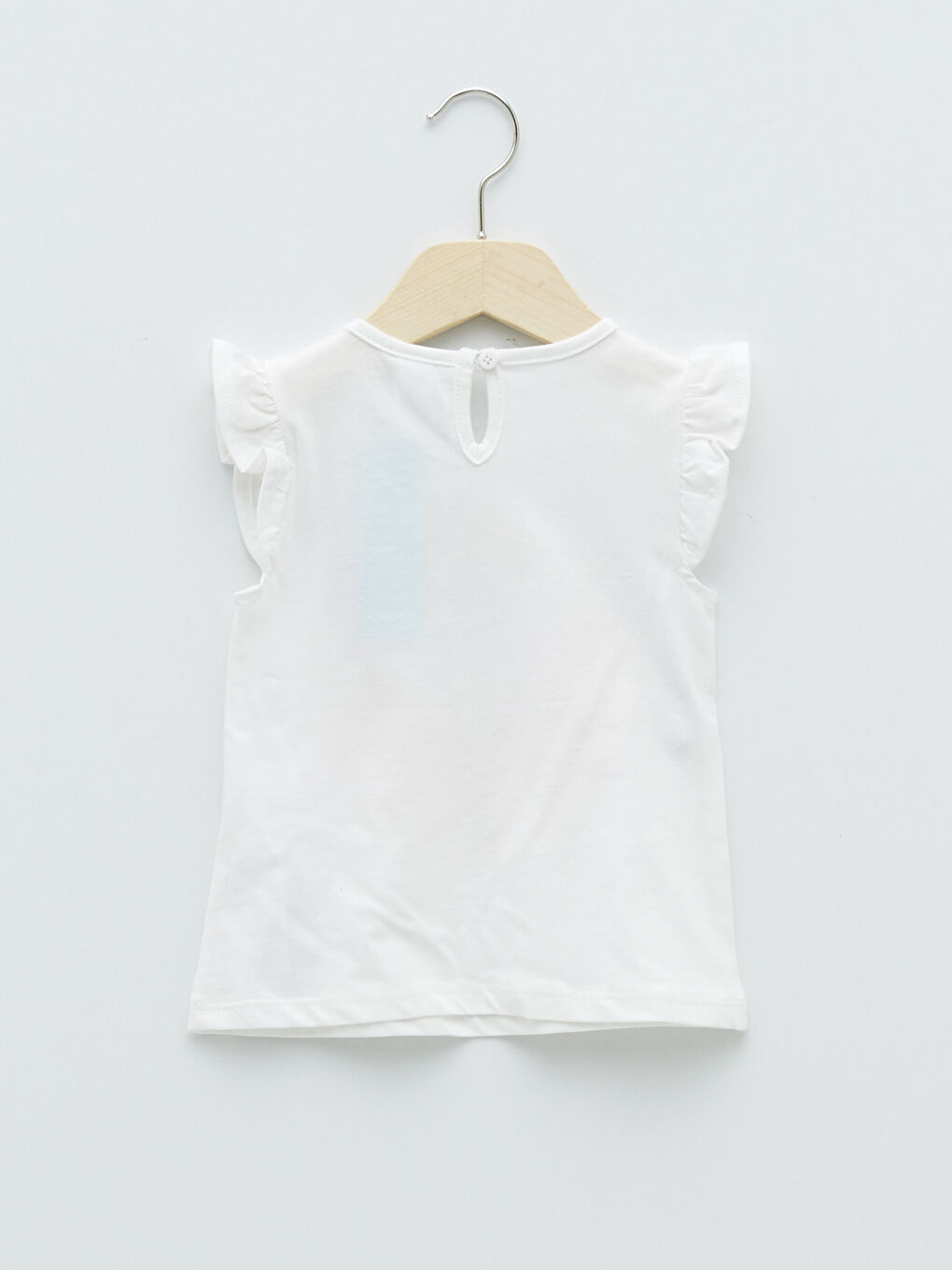 Crew Neck Short Sleeve Printed Baby Girls' T-Shirt-1