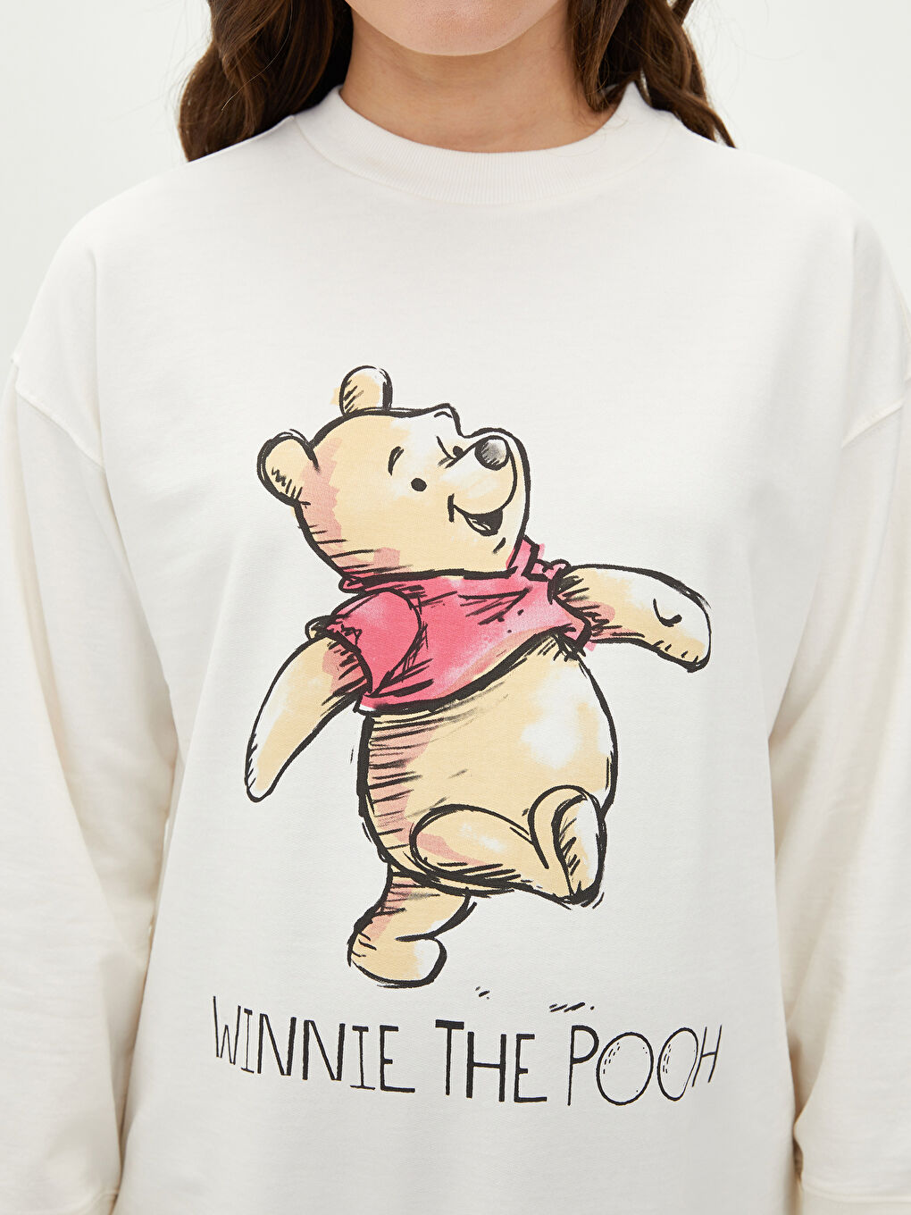 LCWAIKIKI Maternity Dukserica za trudnice sa okruglim izrezom, štampana, dugi rukav, Winnie the Pooh -W1EY87Z8-FX7