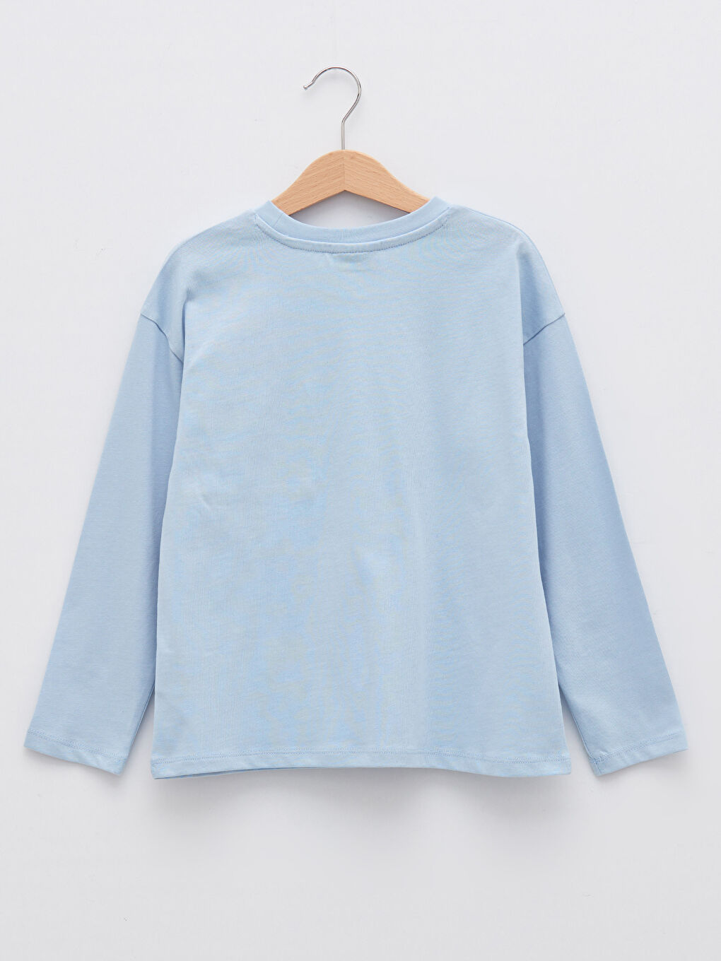 تيشيرت للبنات كم طويل قطن مطبوع بحروف برقبة دائرية-1