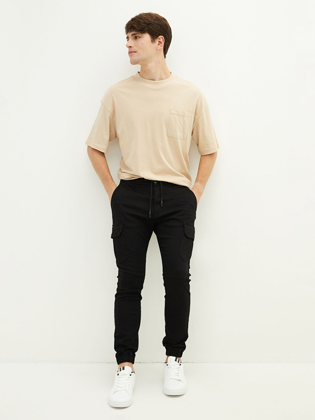 XSIDE Schlanke Passform Twill Herren Cargo-Hosen -W1EY99Z8-RQL