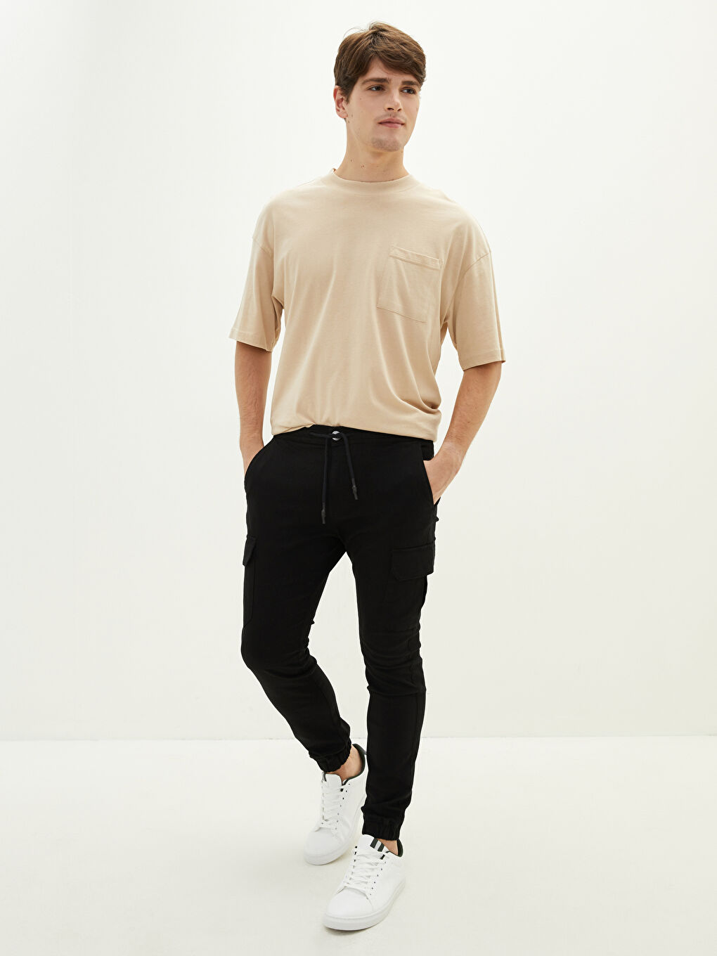 XSIDE Schlanke Passform Twill Herren Cargo-Hosen -W1EY99Z8-RQL