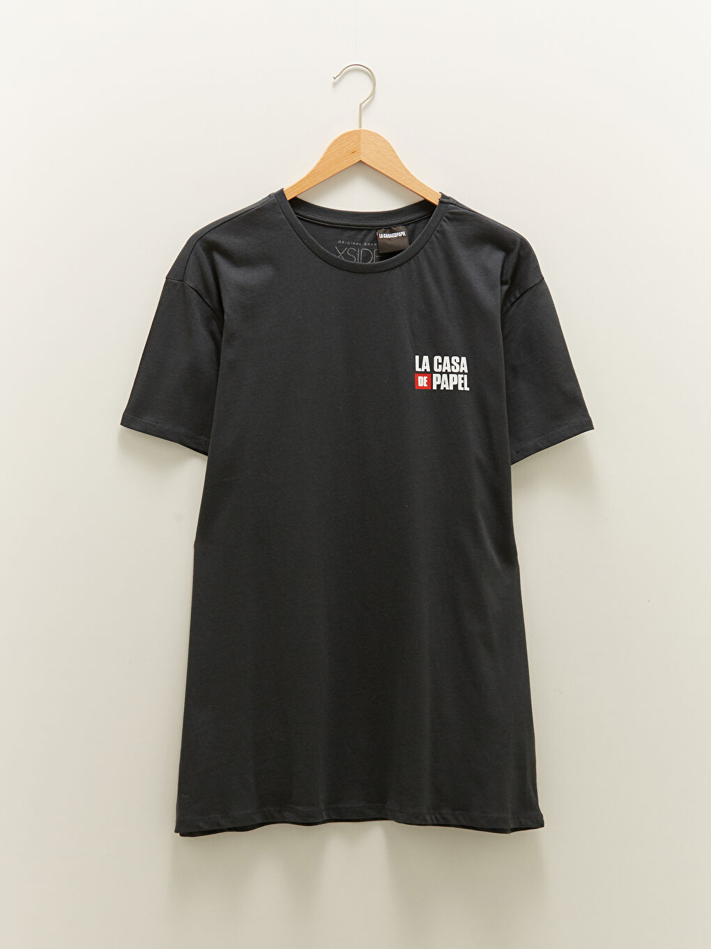 Crew Neck Short Sleeve La Casa De Papel Printed Combed Cotton Men's T-Shirt -W1FA21Z8-HEF