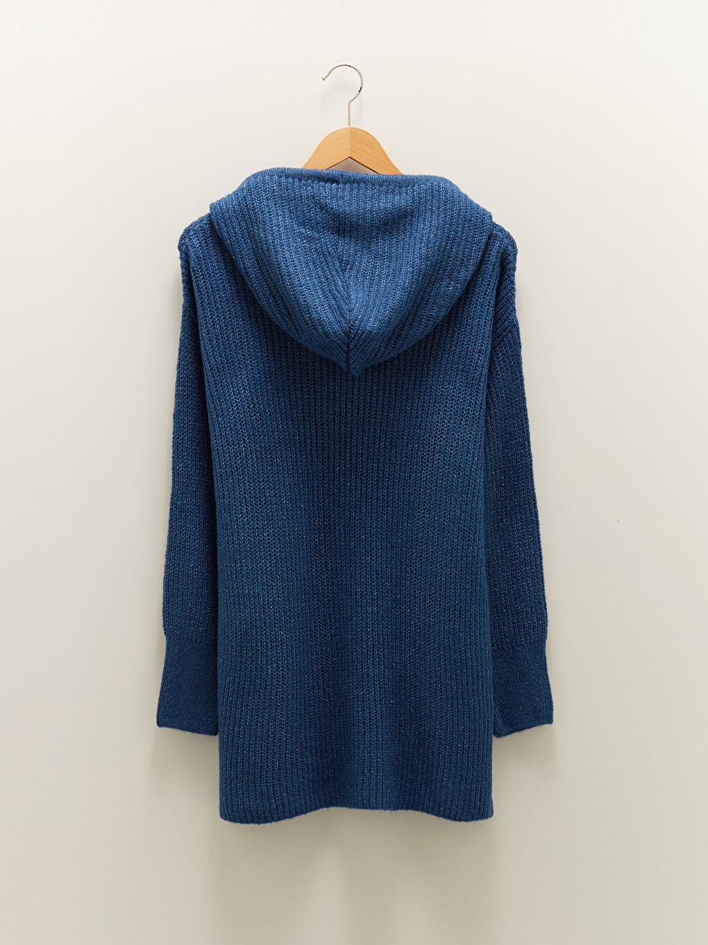 Hooded Collar Straight Long Sleeve Women's Knitwear Tunic-6