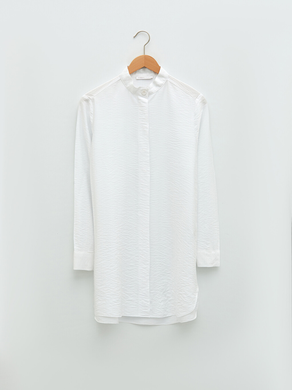 Grandad Collar Plain Long Sleeve Women's Tunic-6