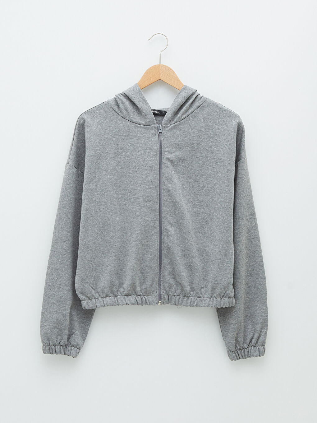 Hooded Collar Regular Long Sleeve Women's Sports Cardigan-5