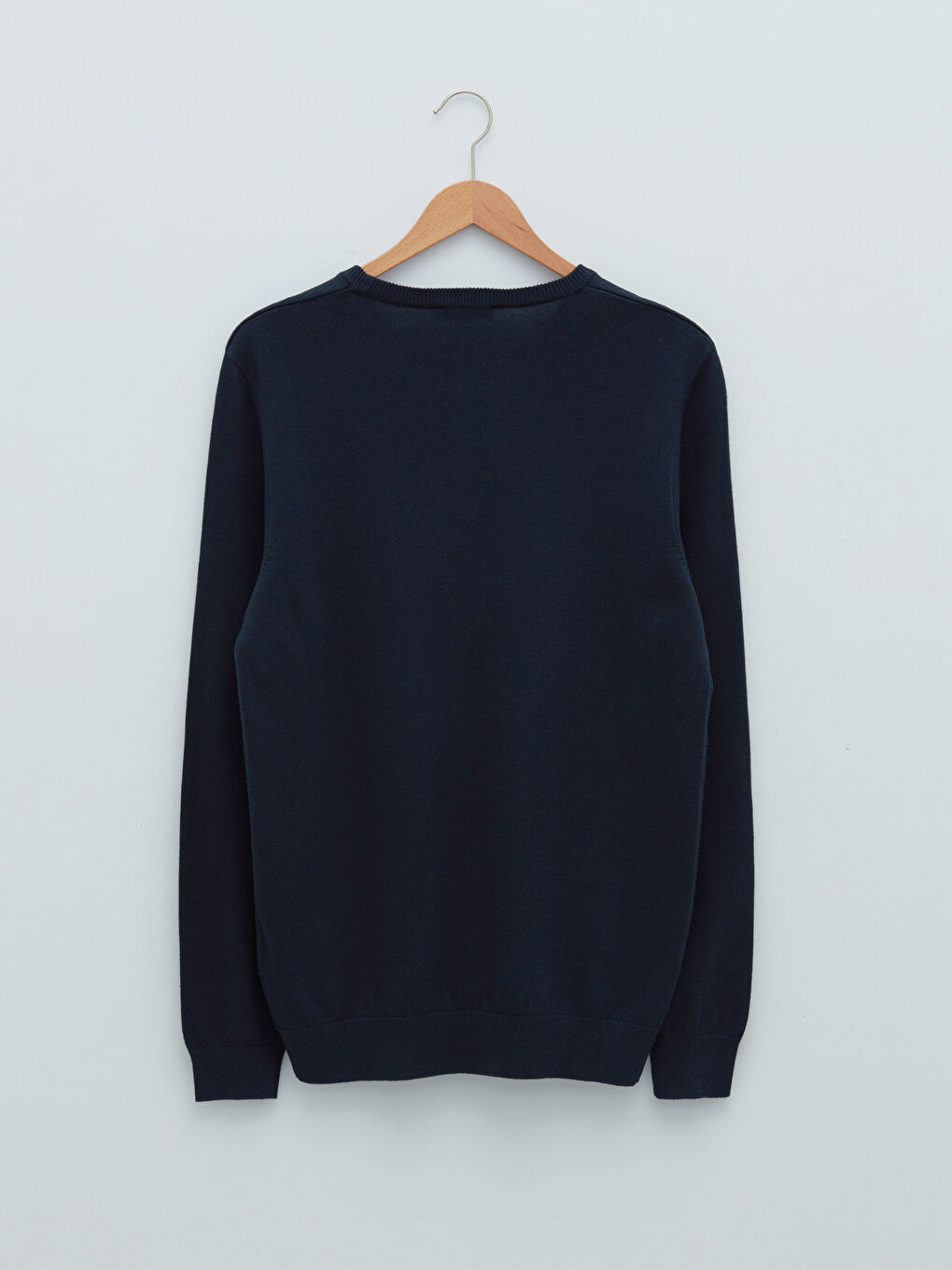 Crew Neck Long Sleeve Men's Tricot Sweater-6