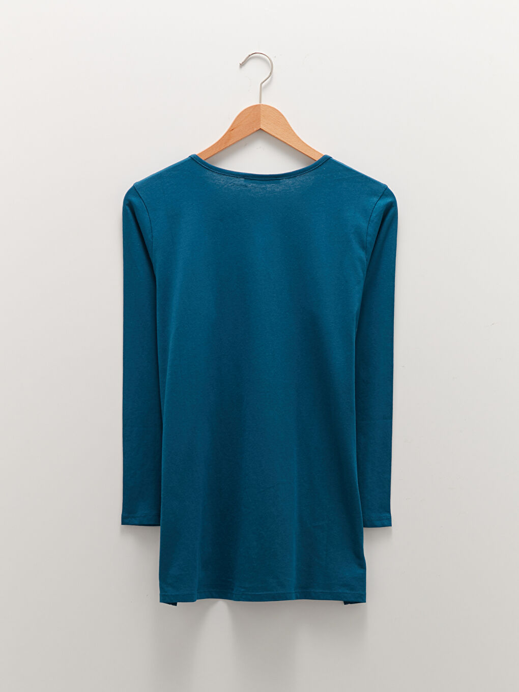 LCW Grace V Neck Straight Long Sleeve Cotton Women's T-Shirt -W1FB49Z8-HQQ