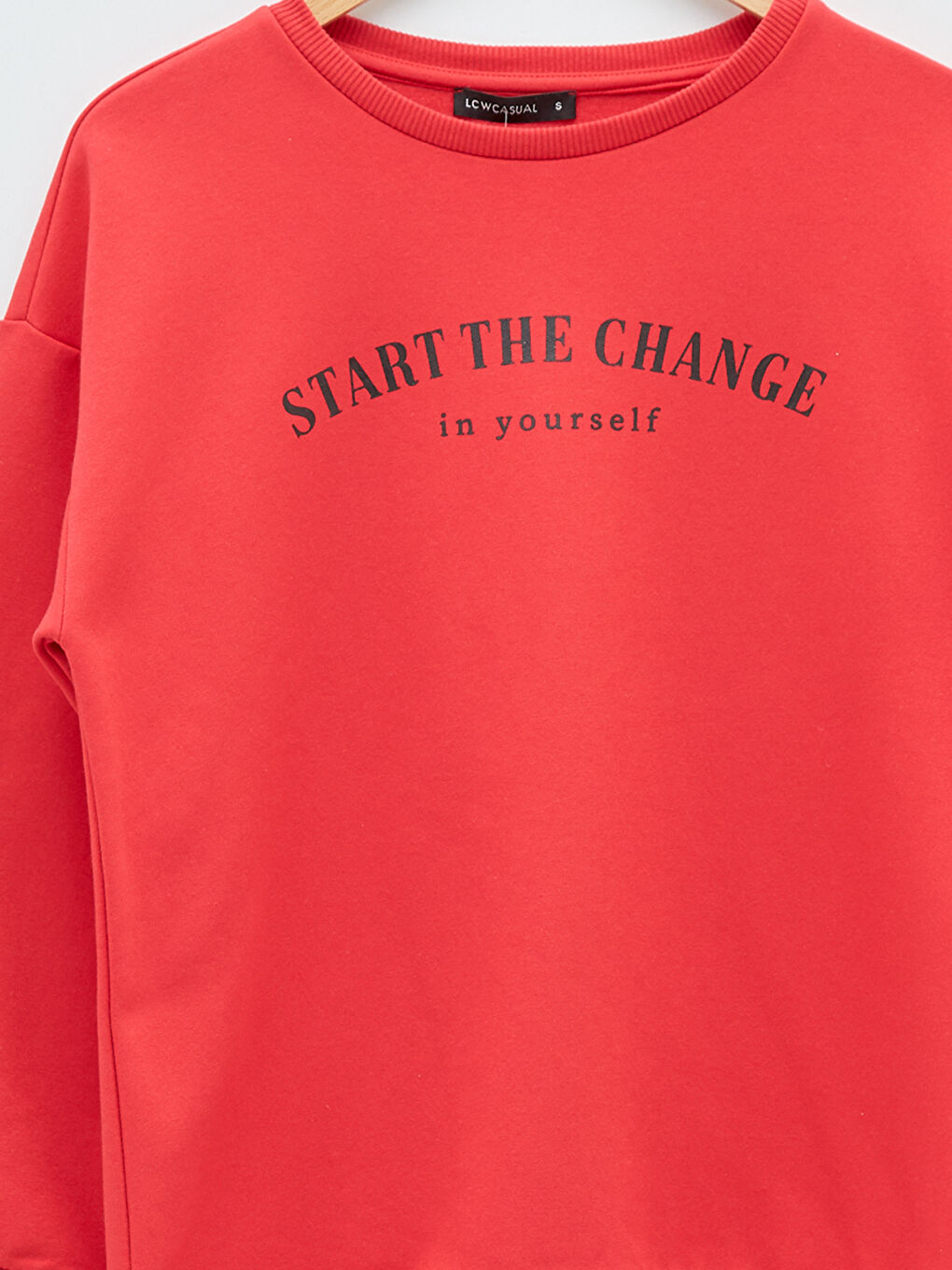 Crew Neck Printed Women's Thick Sweatshirt-6