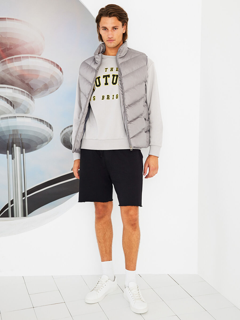 Oversize Crew Neck Long Sleeve Men's Sweatshirt-1