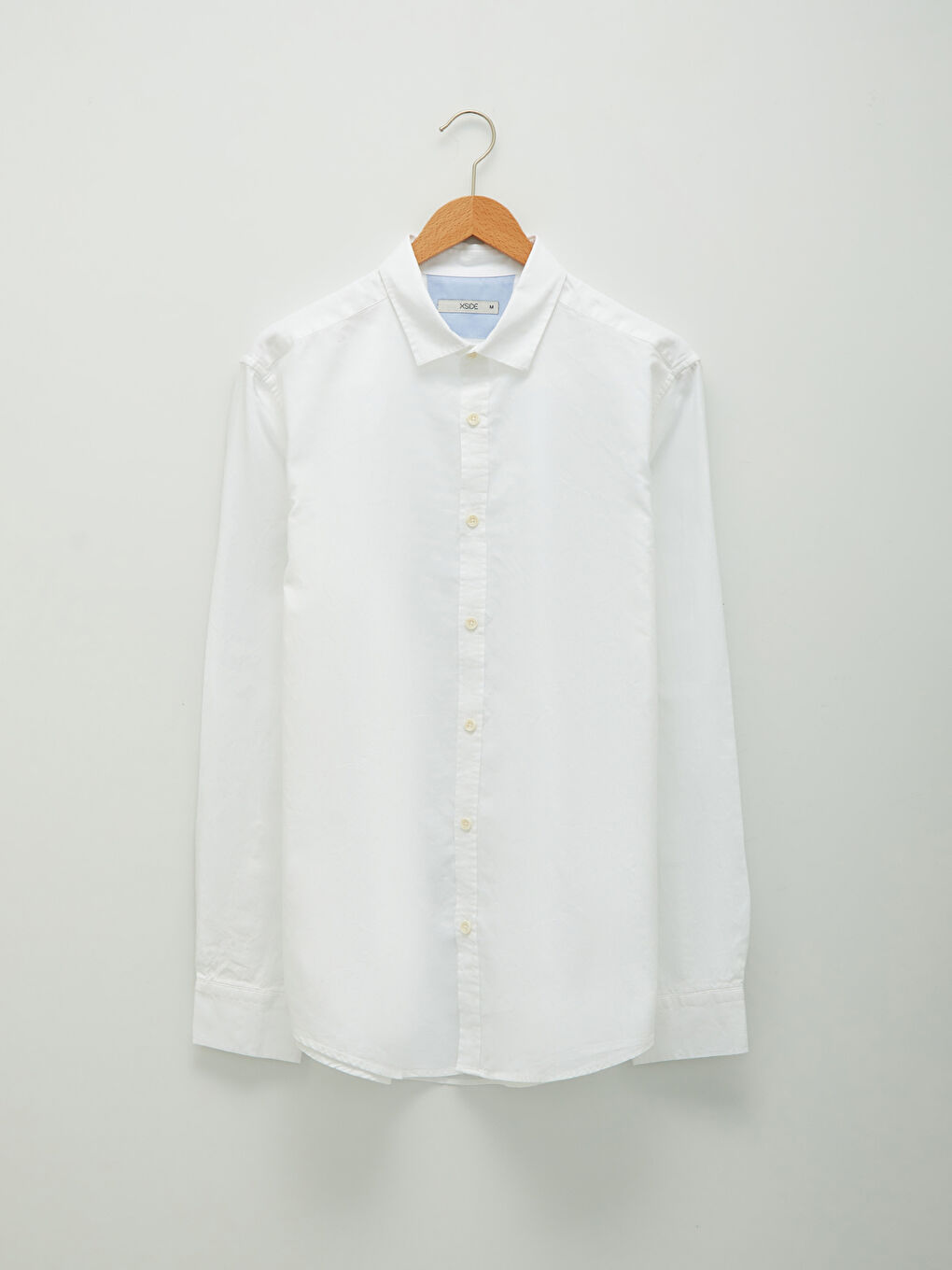 Beyaz Regular Fit Uzun Kollu Erkek Gömlek-4