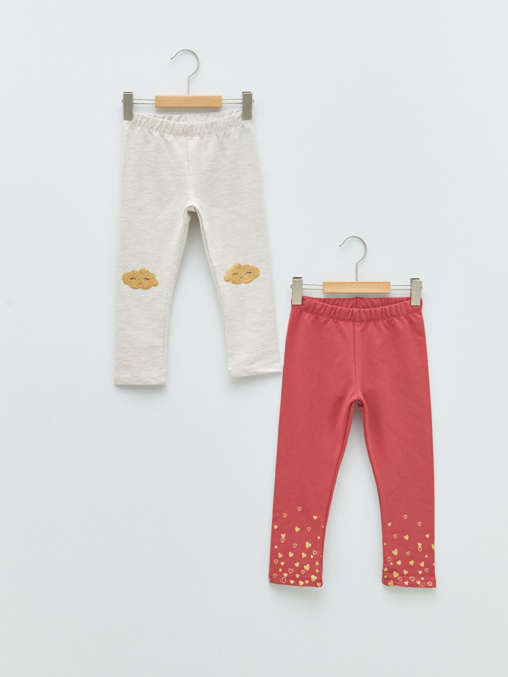 Elasticated Waist Printed Baby Girls' Leggings 2 Pack